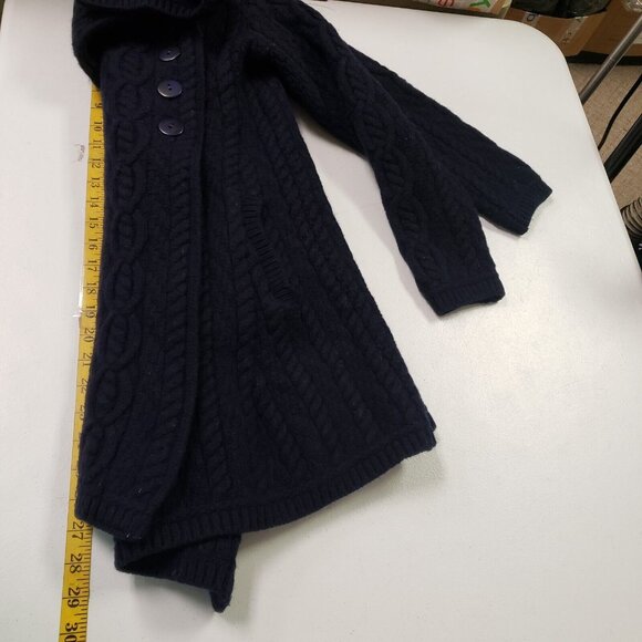 Aran Crafts Ireland Womens Merino Wool Fisherman Cable Knit Sweater Size XS Blue - Picture 7 of 10